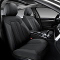 Doogo Leather Seat Covers Front Pair, Universal Seat Cover 2-Pack, Waterproof Leatherette Car Seat Cushions Protectors, Auto Driver Seat Covers Fit for Most Cars Trucks SUV-Black