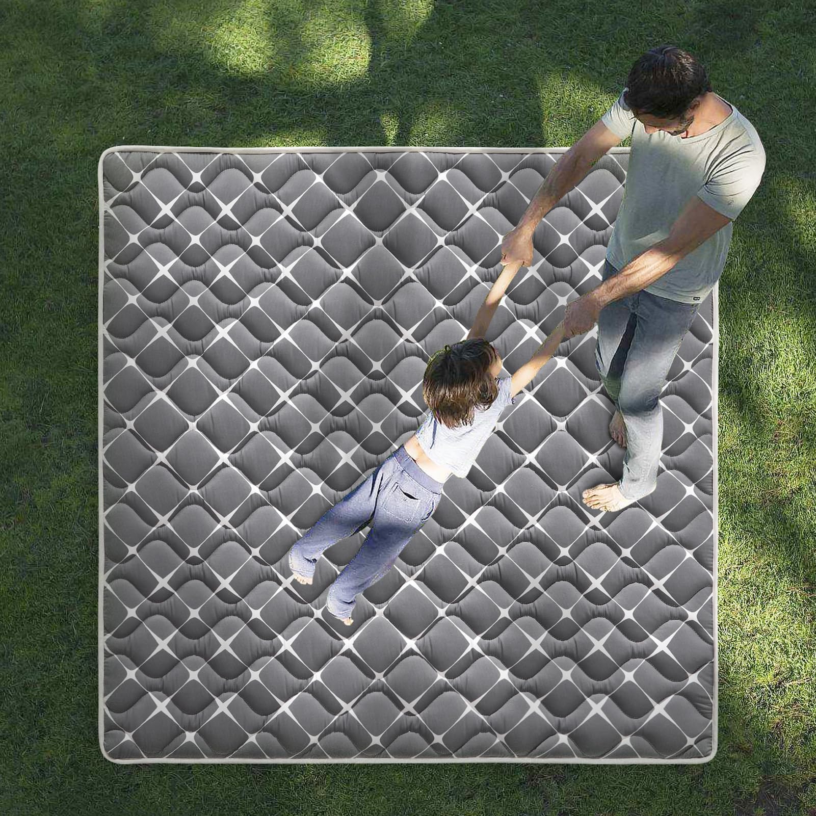High-Density Foam Baby Play Mat, 59x59 Inches Thicken One-Piece Comfortable and Soft Playmat, Non Slip Machine Washable Floor Mat for Infants, Tapete para Bebes,Toddlers