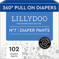 LILLYDOO Diaper Pants Toddlers - Size 7 (33+ lbs), Monthly Supply (102 Count), Skin-Friendly, Ultrasoft, Chlorine-Free, Snug Fit & Absorbent Pull On Diapers