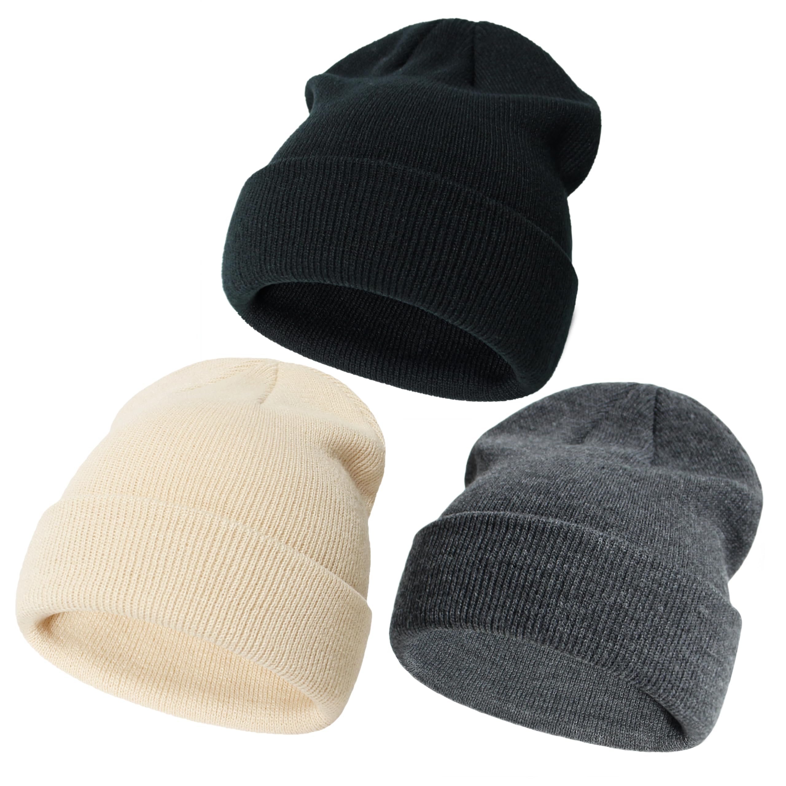 YMYDYFC Baby Beanie 3Pack Toddler Beanie Baby Winter Hats Boy&Girl 0-6Years