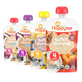 Happy Tot Organics Stage 4 Baby Food Pouches, Gluten Free, Super Morning Fruit & Oat Variety Pack Blend 4 Oz (Pack of 16), Amazon Exclusive
