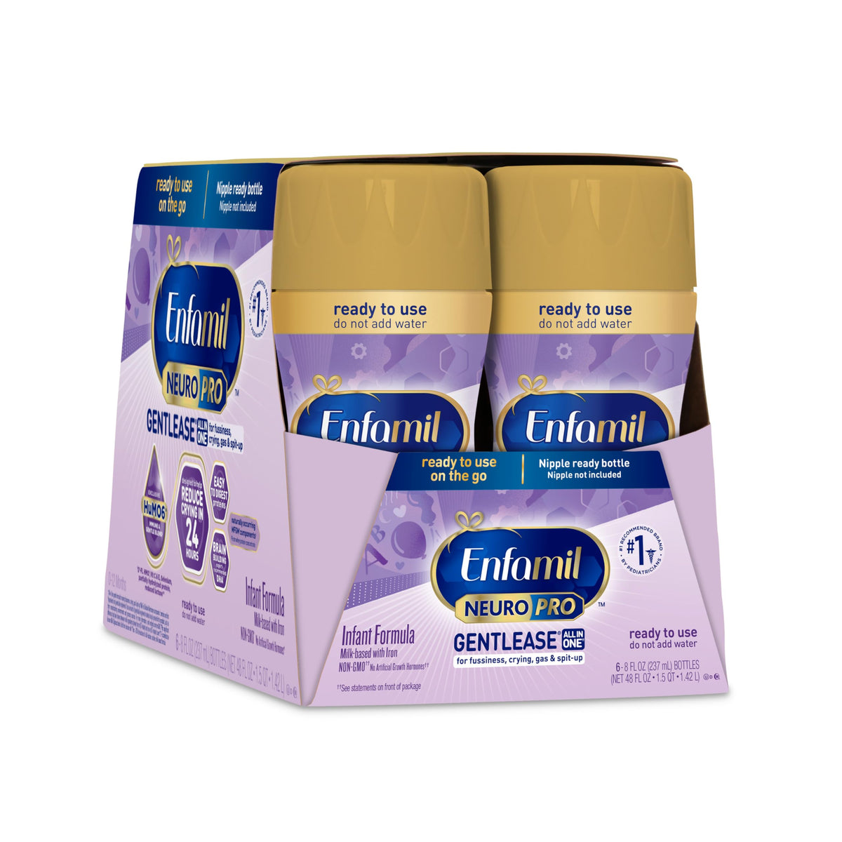 Enfamil NeuroPro Gentlease Ready-to-Feed Baby Formula, 8 Fl Oz, 24 CT