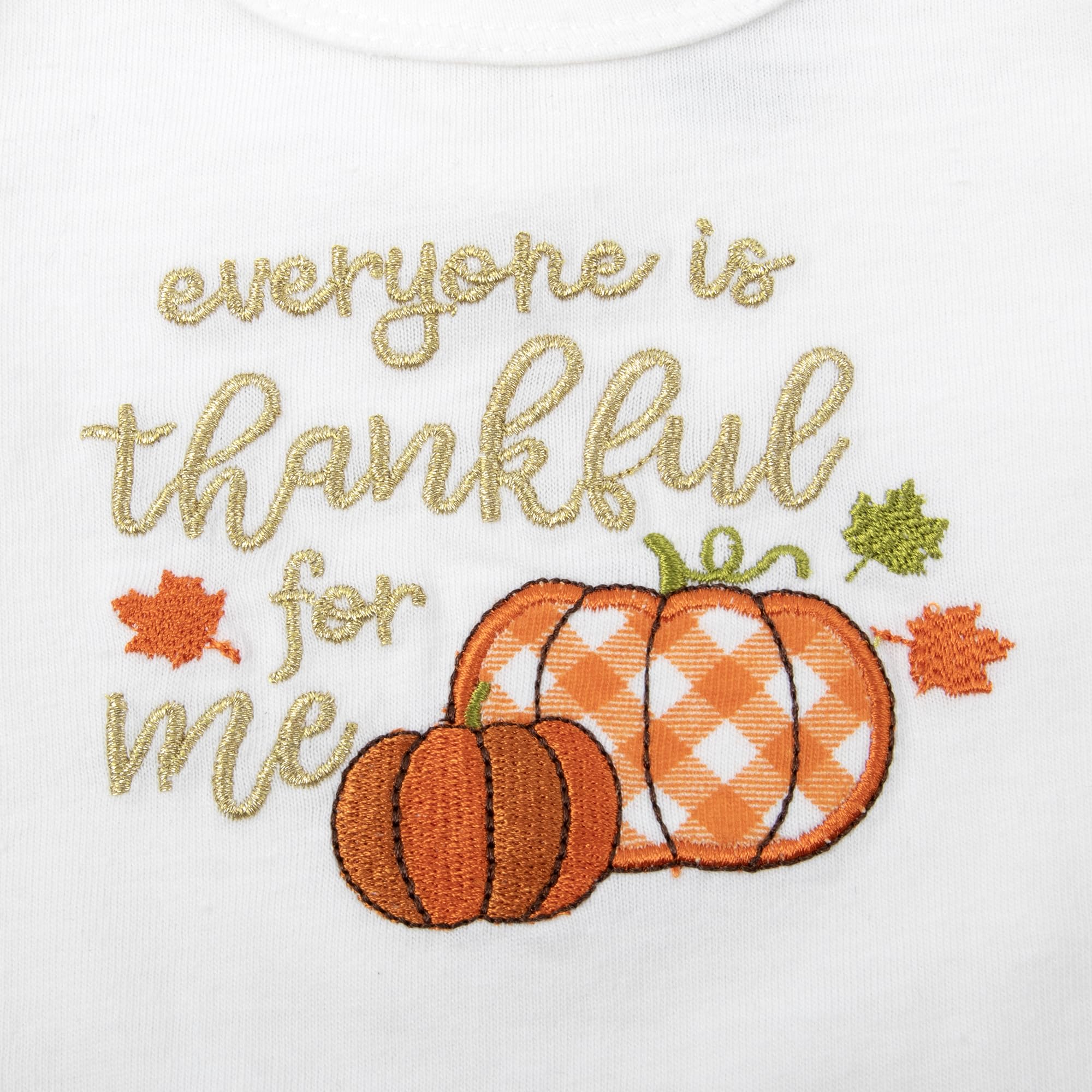 Baby Girl Thanksgiving Outfit 4-Piece Set – Bodysuit, Striped Pants, Tutu Skirt & Bow Headband – Infant Friendsgiving (9 months)