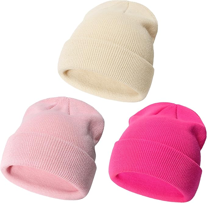 YMYDYFC Baby Beanie 3Pack Toddler Beanie Infant Knit Hat Baby Winter Hats for Boy Girl Winter Clothes Warm Knit Cap 0-6Years