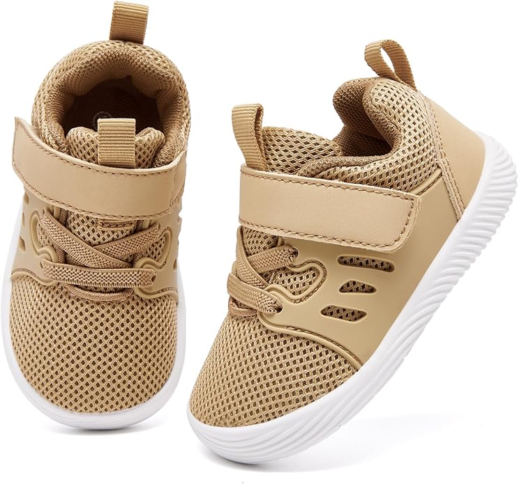 MORENDL Toddler Sneakers Baby Boys & Girls Barefoot Shoes Lightweight Breathable Walking Running Tennis Athletic Sport Shoes