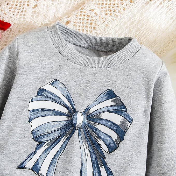 Baby Girl Clothes Long Sleeve Fall Outfits Toddler Sweatsuit Striped Flare Pants