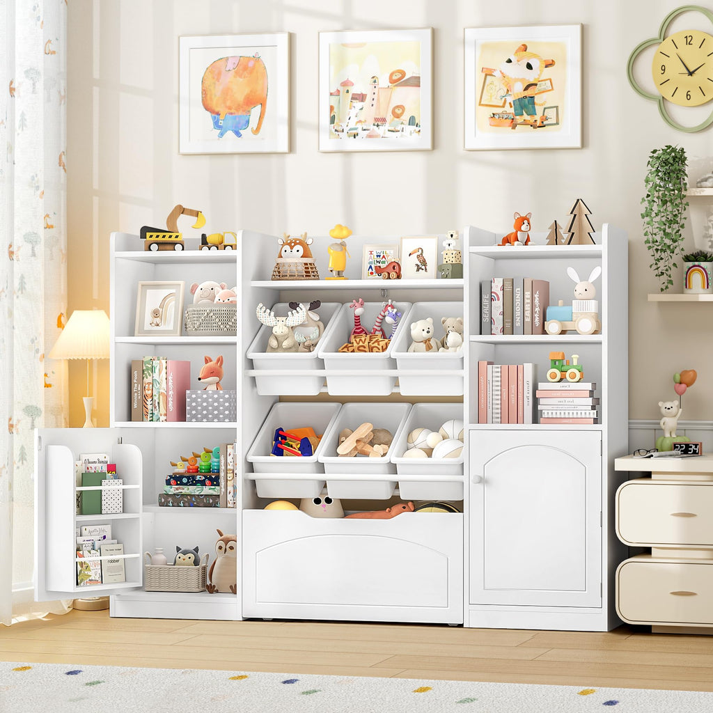 FINETONES Toy Storage Organizer with Movable Drawer Toy Organizer for Kids