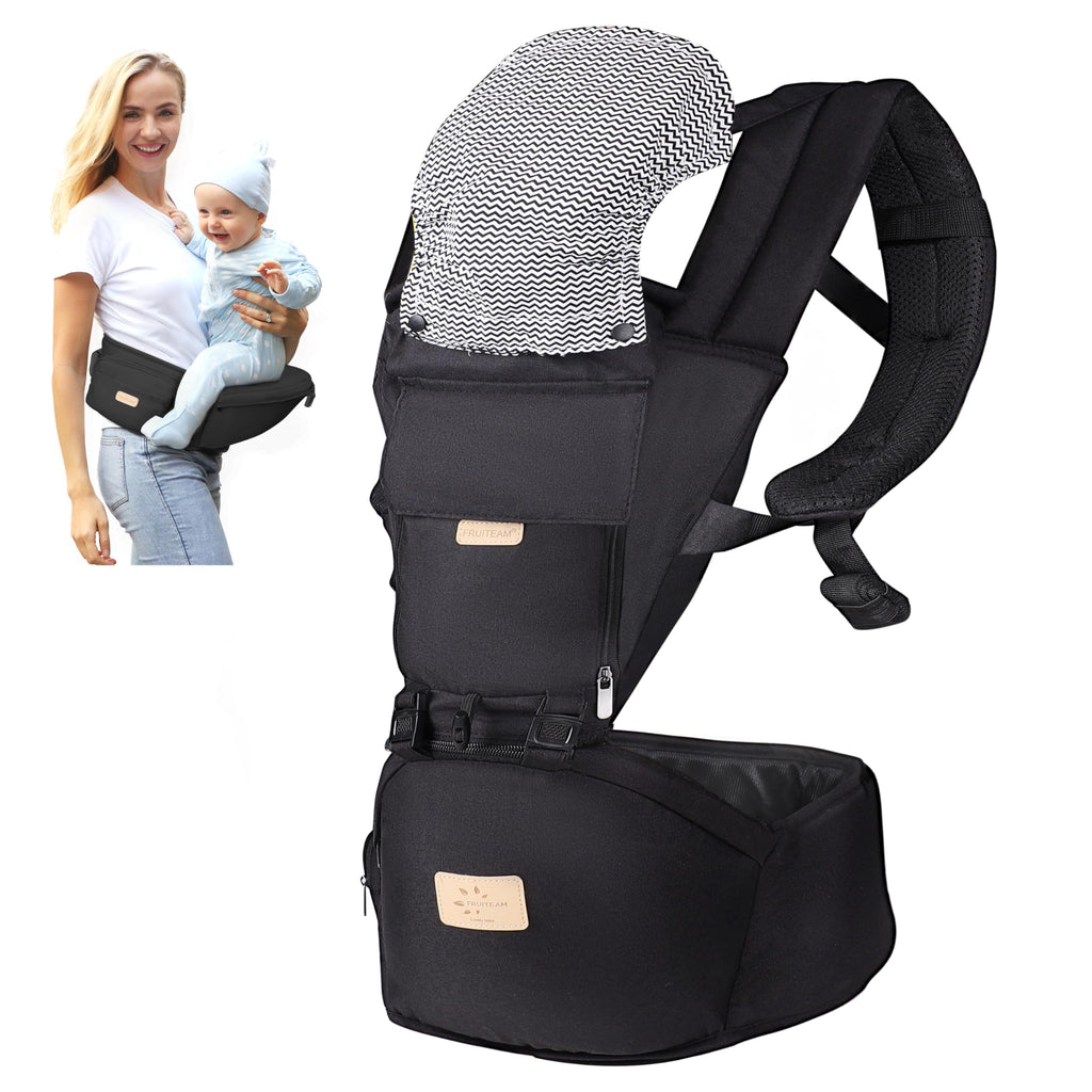 FRUITEAM Safety-Certified Baby Carrier with Hip Seat Newborn to Toddler