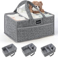 URMYWO Diaper Caddy Organizer - Portable Baby Diaper Caddy with Handle, Large Nursery Organizer Storage Basket for Newborn Essentials, Baby Registry Must Have Shower Gift for Home and Car Travel