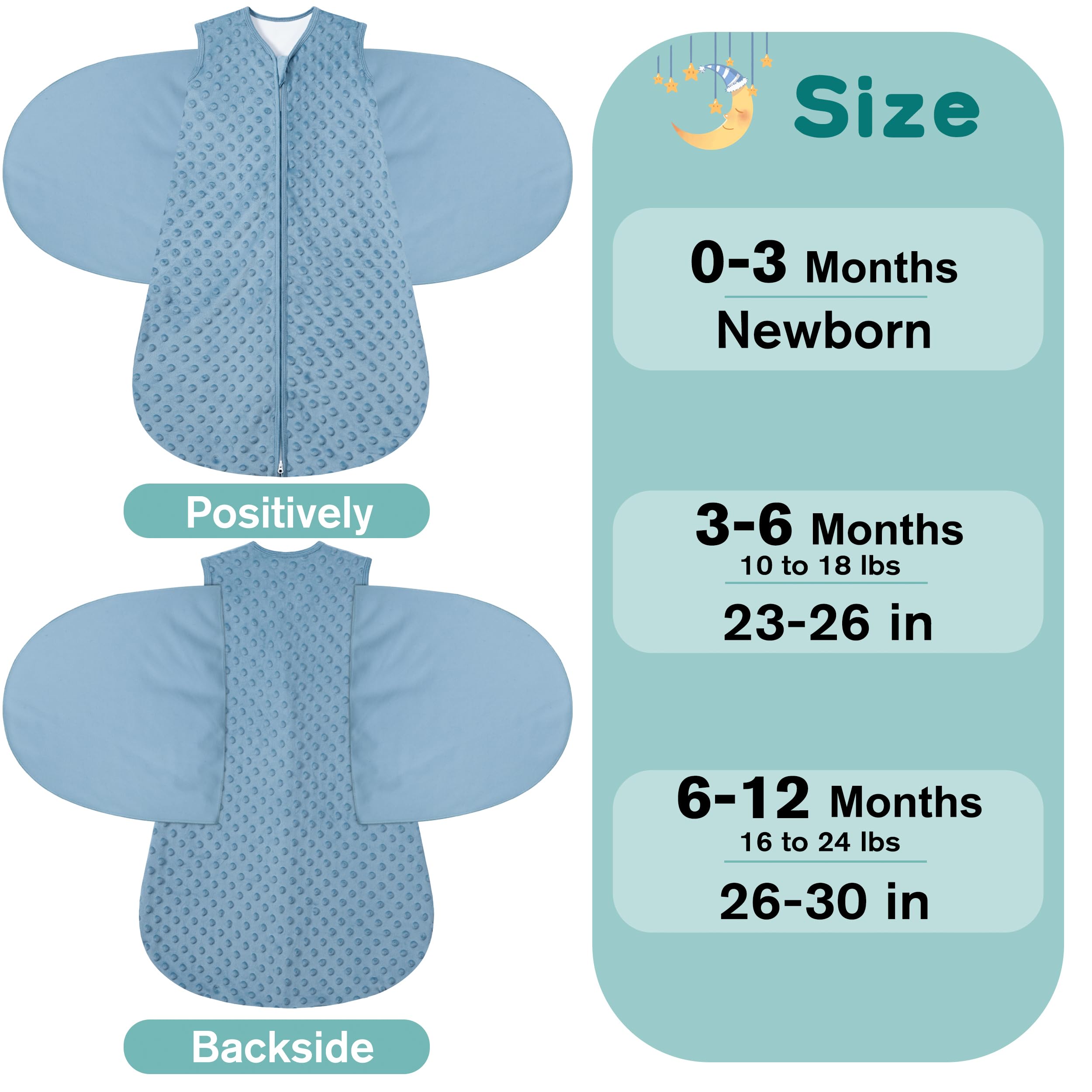 BSTOPPT Fleece Newborn Sleep Sack Baby Swaddle,3-Way Adjustable Wearable Blanket,2 Pack Fleece Swaddling sleeping bag TOG 2.0， (Brown & Dark Green, 6-12 Months)