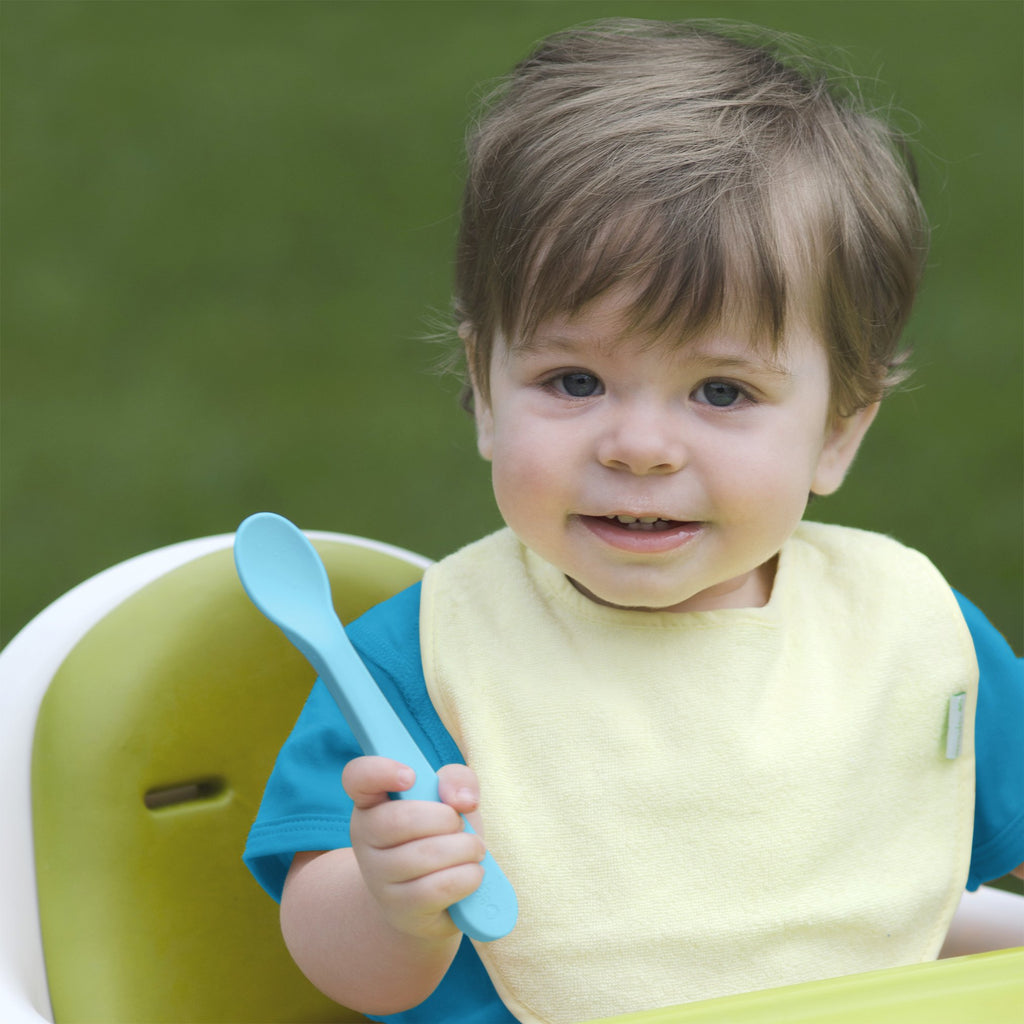 Green Sprouts Stay-Dry Waterproof Baby Bibs, 10-Pack - Blue