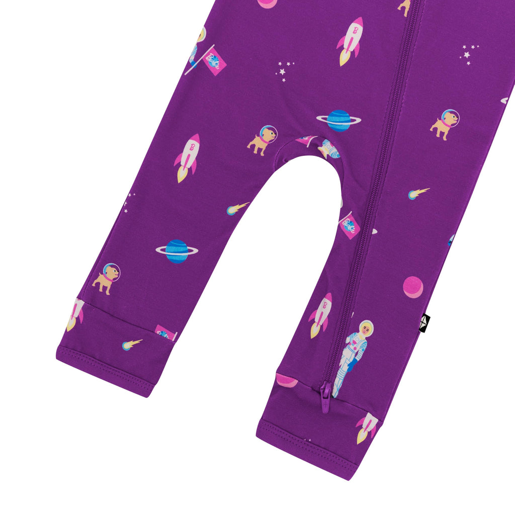 KYTE BABY Infant and Toddler Dual Zipper Romper, Ultra-Soft Rayon Made From Bamboo Sleeper, Boys and Girls Pajamas (18-24 Months, Barbie™ Astronaut)