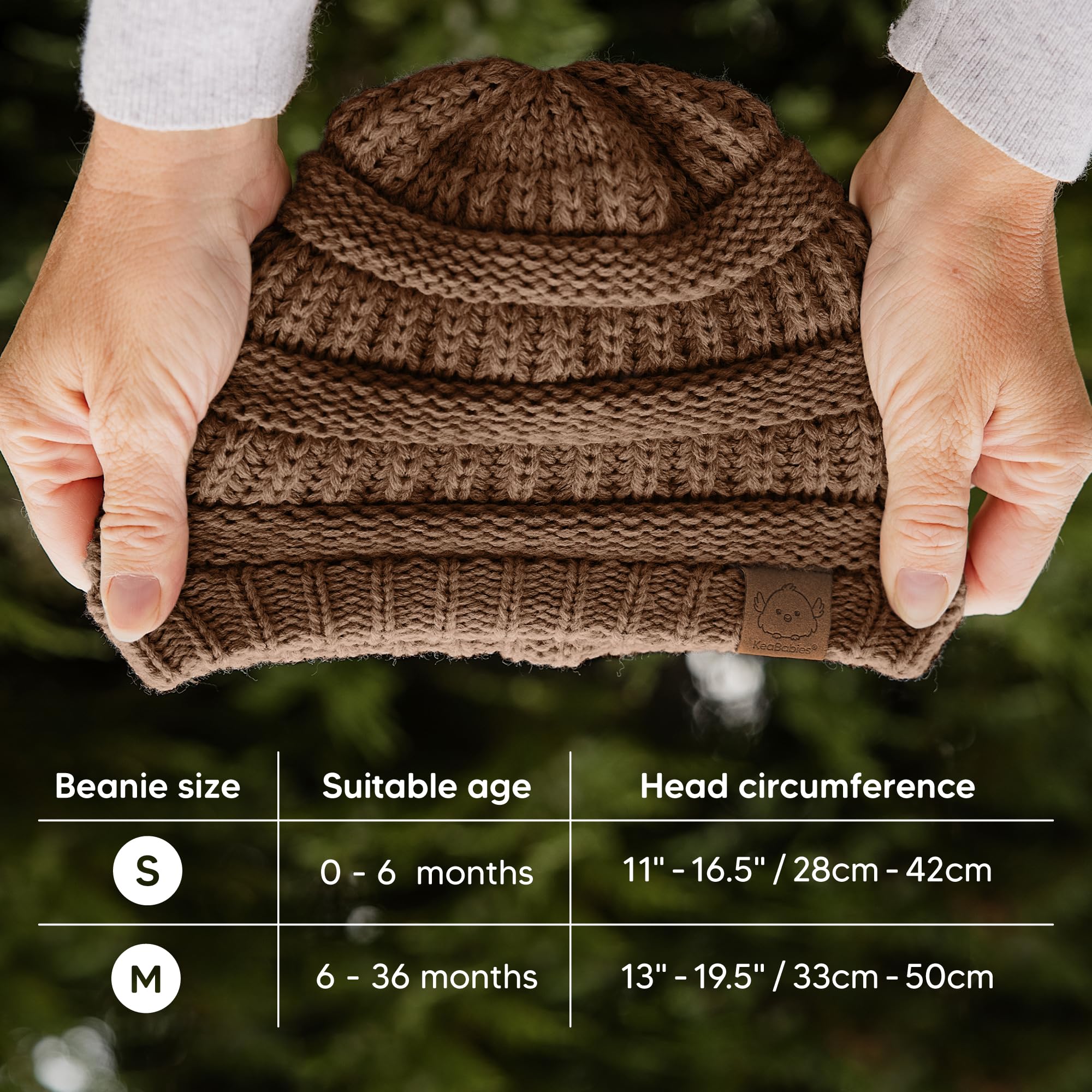 KeaBabies 3-Pack Baby Beanies for Boys, Girls,Soft Cute Baby Hat (Icelandic, 6-36M)