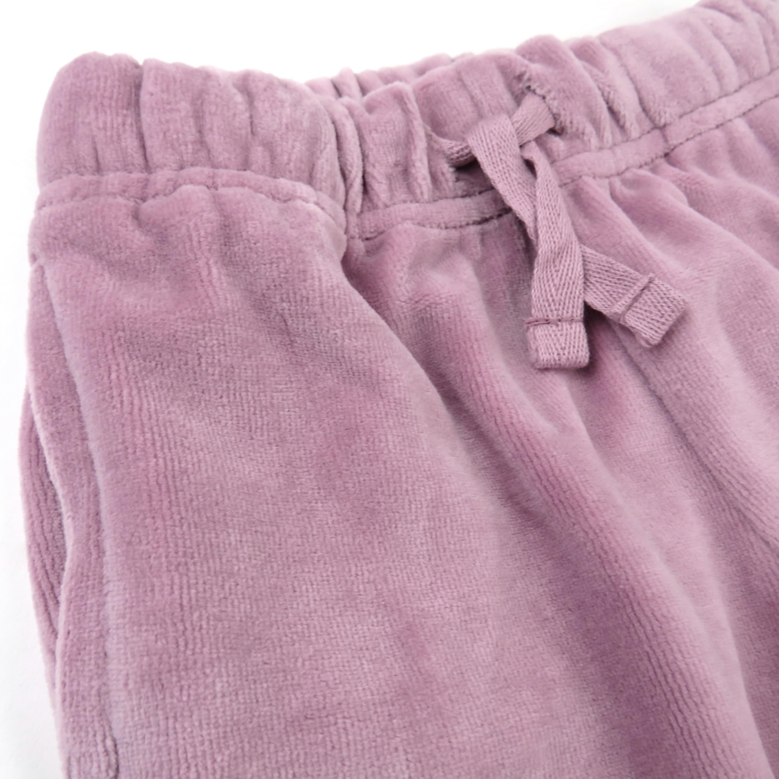 HonestBaby 2-Piece Cozy Velour Sweatshirt and Jogger Sweatpants Set Org. Cotton for Toddler, Baby, Dusty Lavendar, 6 Years