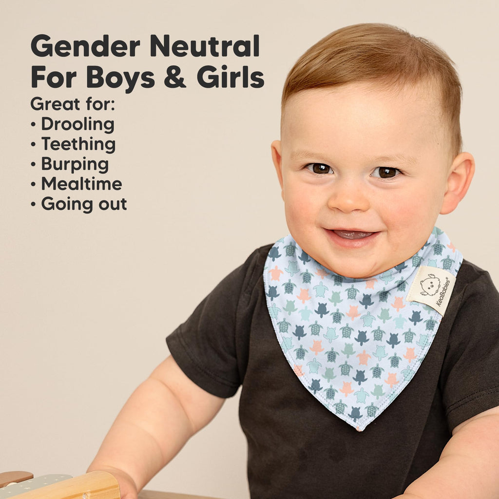 8pk Organic Baby Bandana Bibs for Drooling and Teething (Mesozoic)