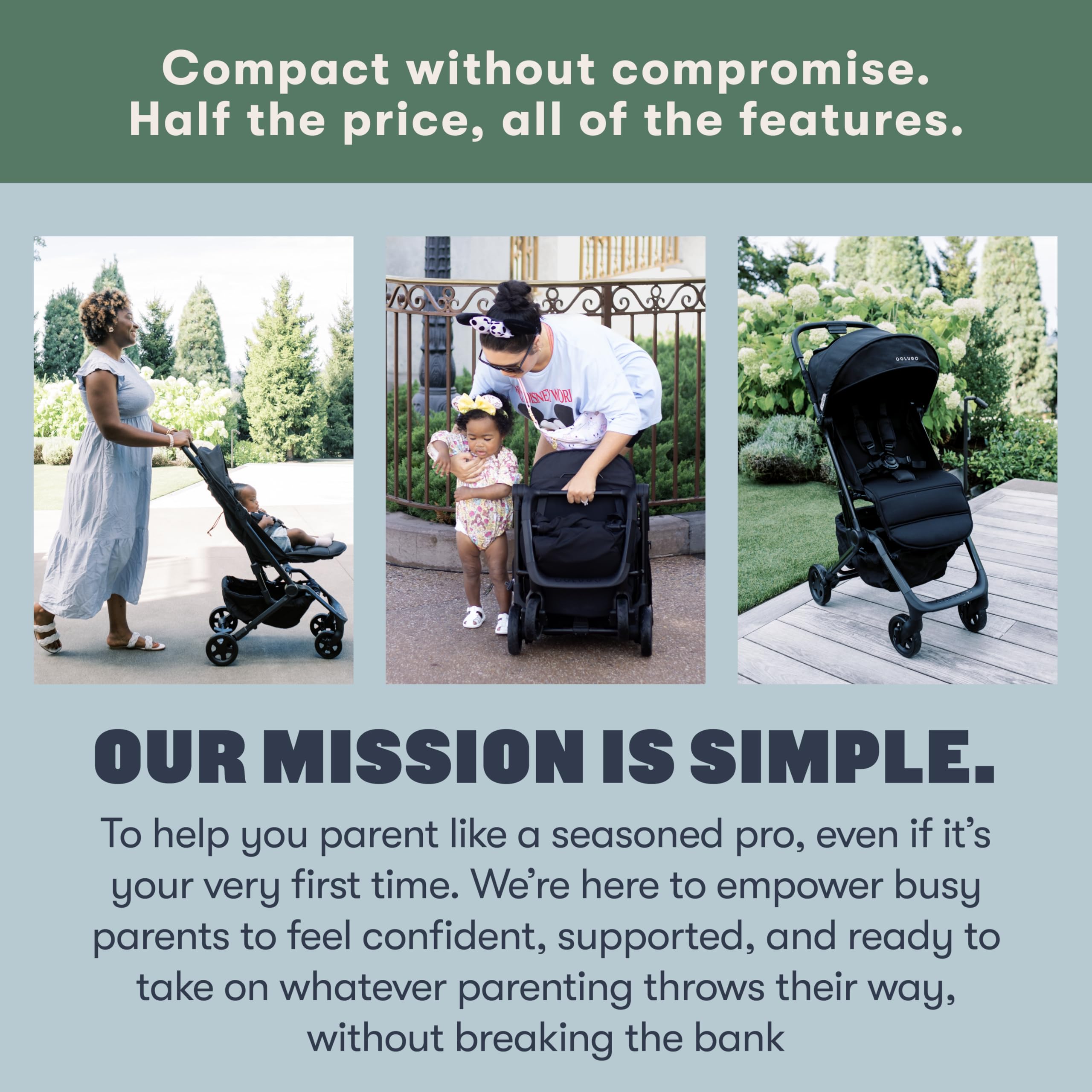 Colugo Compact Stroller+ Lightweight Travel Stroller, 16 lbs, One-Hand Fold