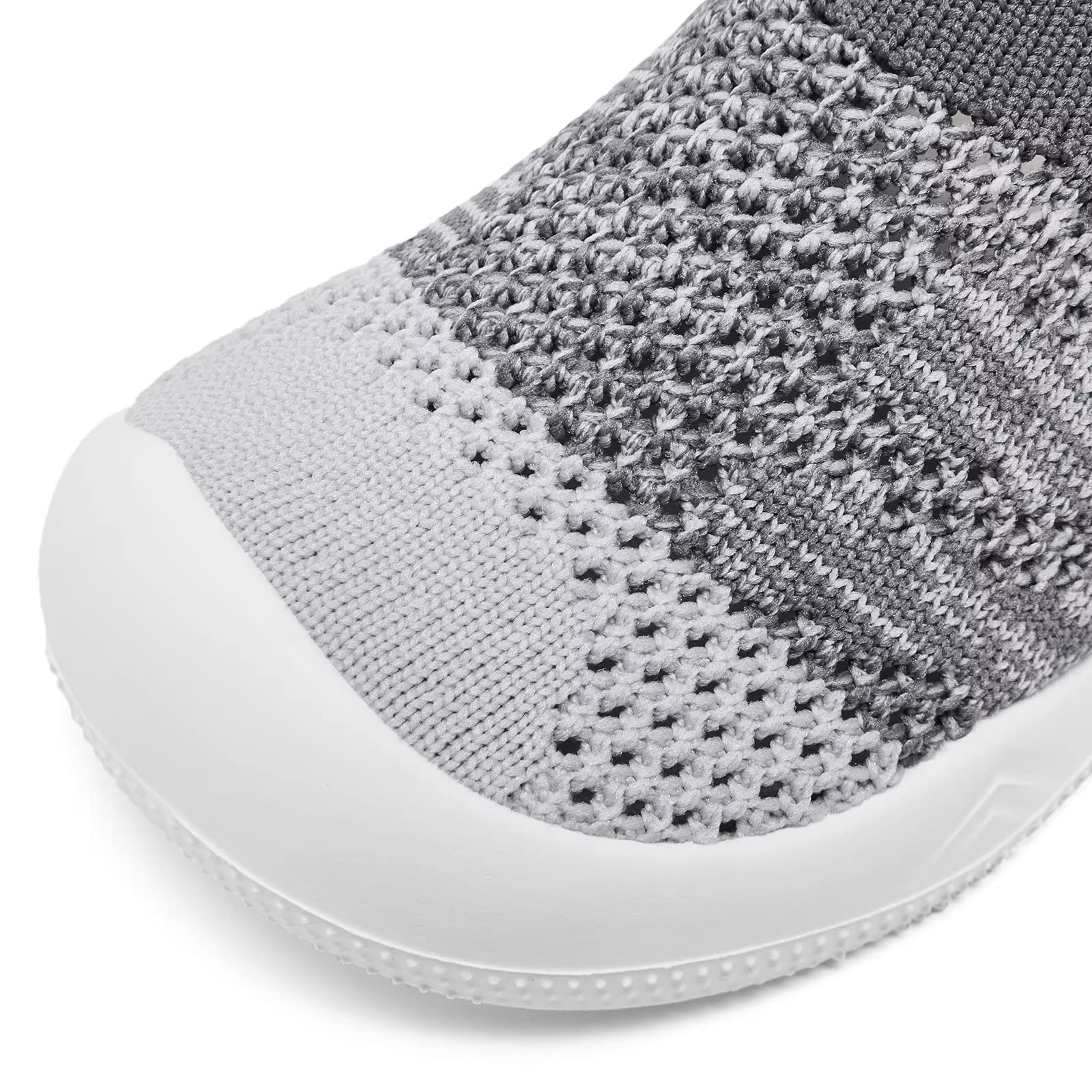 Baby Shoes Girls Boys Baby Sock Shoes with Non Slip Soft Rubber Sole Infant First Walking Sneaker Toddler Slipper Lightweight 9-12 Months Gradient Grey