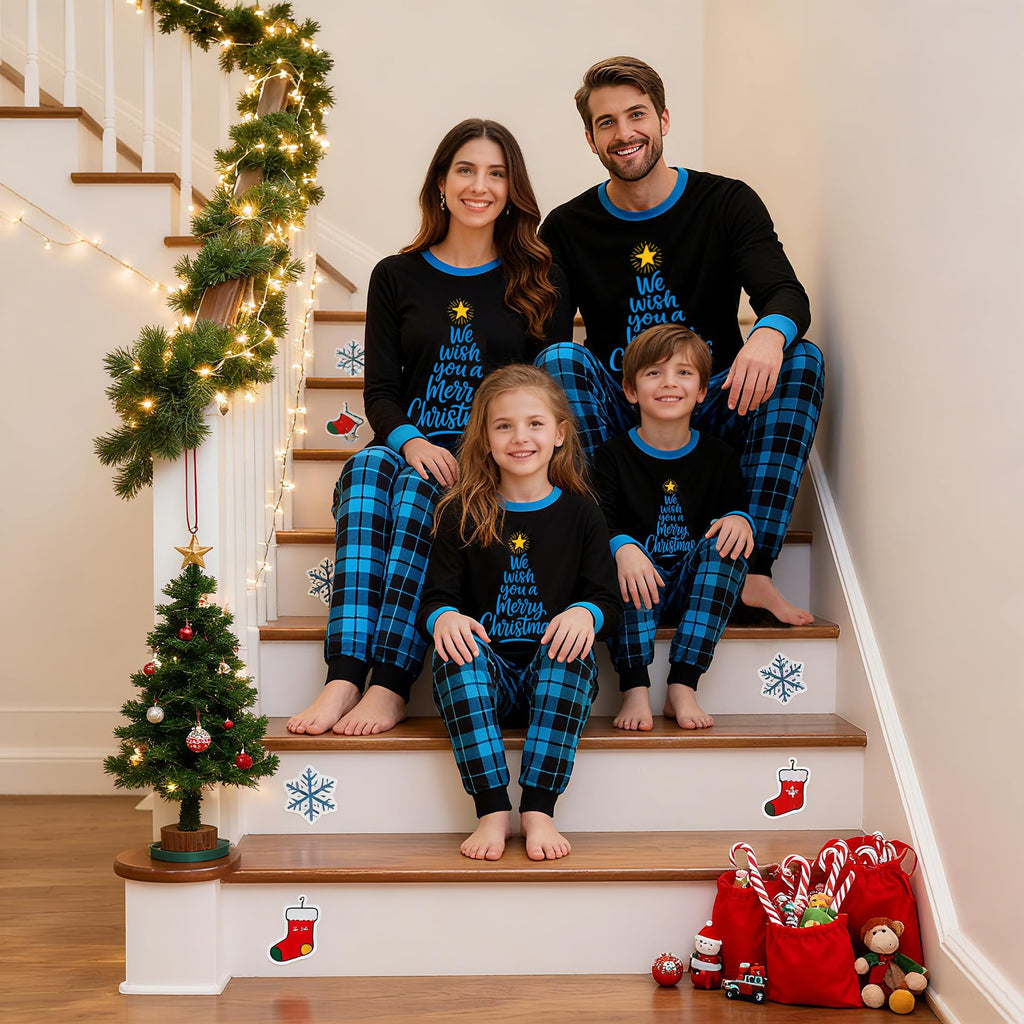 Awoscut Family Christmas Pajamas Matching Pajamas for Family, Xmas PJs Sets Holiday Sleepwear (on-25, Kids, 6 Years)