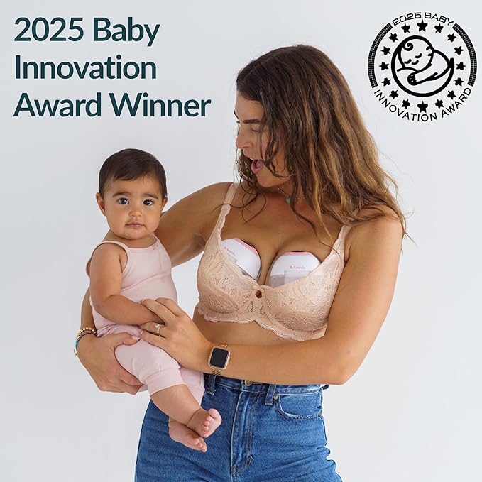 Ameda GLO Wearable Breast Pump | Wearable Breastfeeding Pump | Hands Free, Portable, Electric, Wireless, Hospital Grade | Breast Feeding Essentials | Baby Feeding Essentials