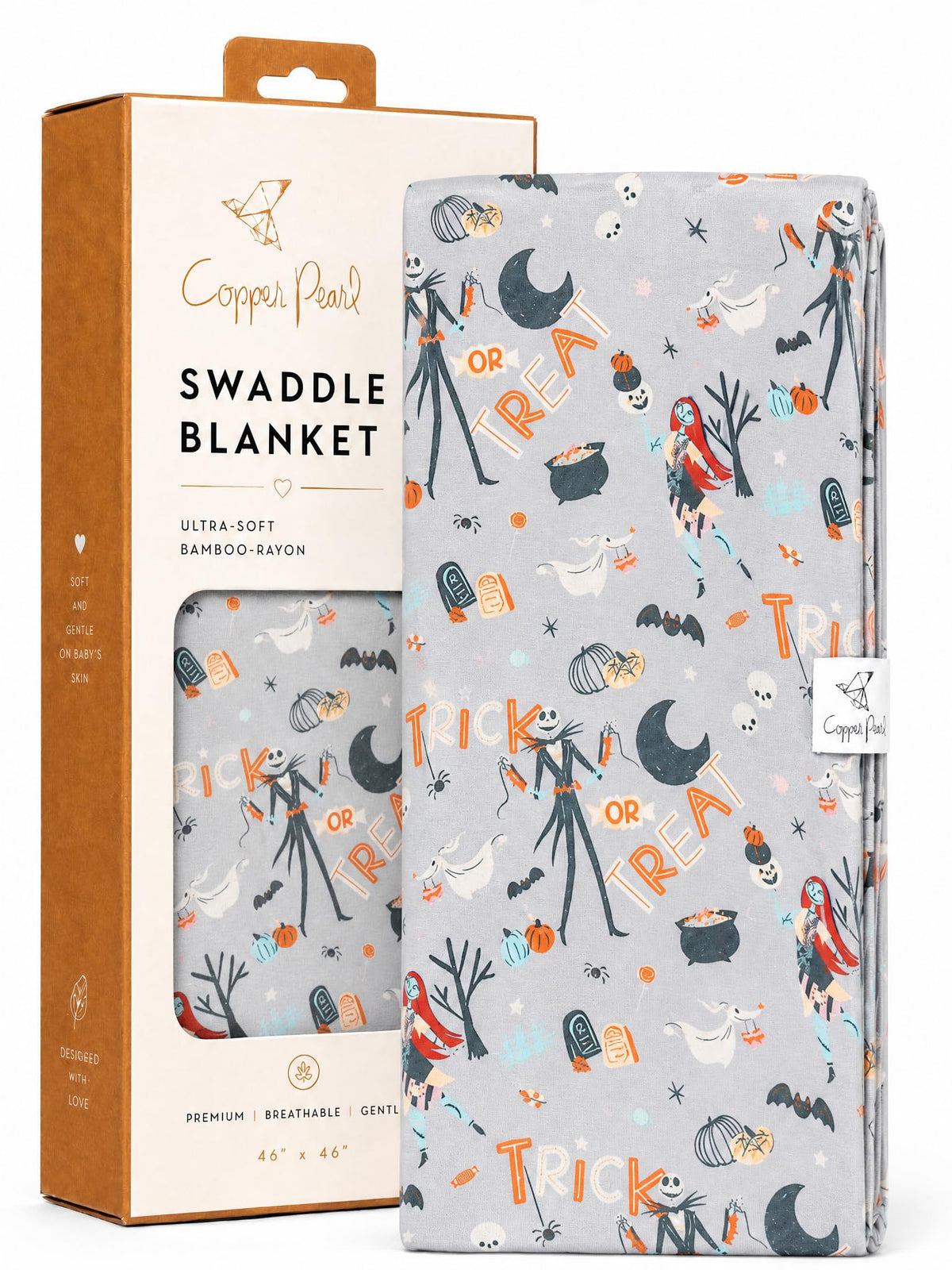 Copper Pearl Swaddle Blankets for Newborns | Soft Stretchy Receiving Blankets for Boys and Girls | Large 46 x 46 Inch Baby Blankets | Lightweight and Breathable Swaddles | Disney Princess