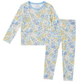 pureborn Toddler Viscose From Bamboo Pajamas Set Pjs - Little Girl Long Sleeve Snug Fit Soft Sleepwear 2pcs Blue Floral 4-5T