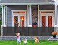 Upgrade 180 inch Retractable Baby Gates, EZIGO Extra Wide Baby Gate for Large Opening Extra Long Mesh Gate for Kids or Pet Dog Gate Child Safety Gate for Stairs Hallways Doorway Indoor Outdoor, Black
