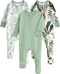 Yoofoss Baby Pajamas 100% Cotton Baby Sleepers for Newborn 0-3 3-6 6-9 Months Boys Girl Clothes 3pcs Footed PJs