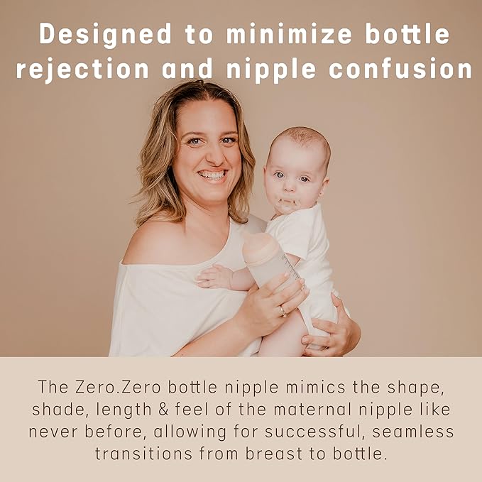 Suavinex Zero.Zero Dense Flow Asymmetrical Silicone Nipple, 2 Pack (6m+), Deep
