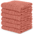 Comfy Cubs Muslin Baby Washcloths 10"x10" 6 Pk - Dusty Rose