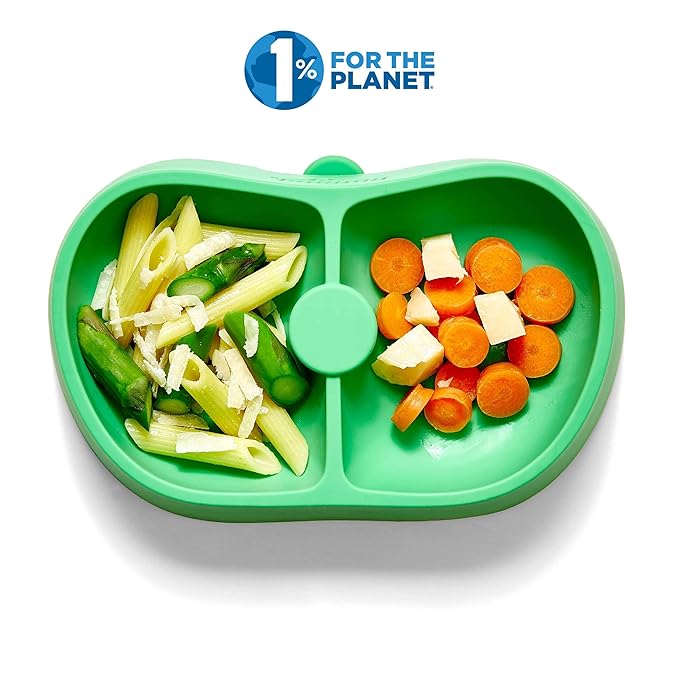 Nummy BOWL - Pure Silicone Bowl with Hidden Suction Cup for Babies and Toddlers | BPA and Phthalate Free | Microwave and Dishwasher Safe | Great Baby Gift (Green, Core Collection)