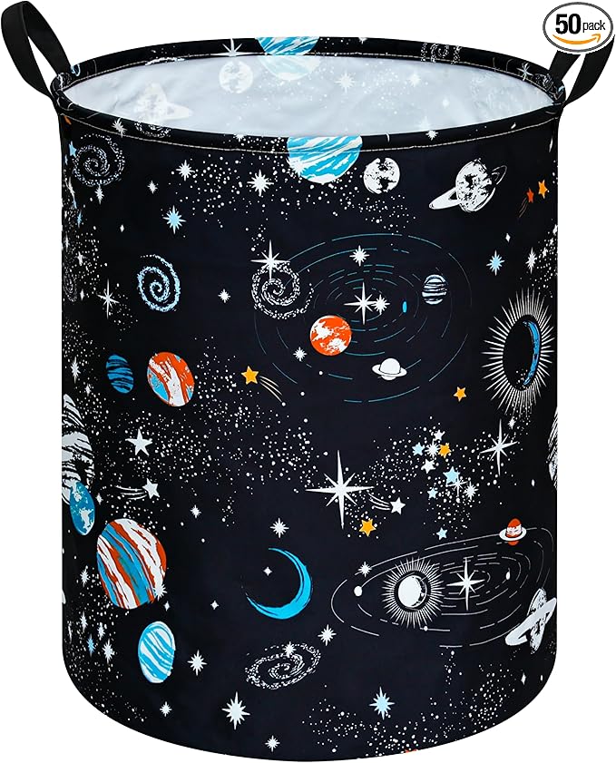 Round Laundry Hamper Storage Basket Laundry Organizer Hamper Storage Bins Clothes and Toys Box Nursery Hamper Gift Basket For Kids with Handles