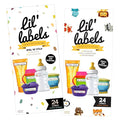 Bottle Labels, Write-On, Self-Laminating, Waterproof Kids Name Labels for Baby Bottles, Sippy Cup for Daycare School, Dishwasher Safe (Variety Pack, Set of 2)