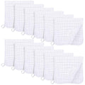 Muslin Burp Cloths for Baby 100% Cotton Burping Cloths for Boys Girls Large 20''X10'' Extra Soft and Absorbent 12 Pack - White