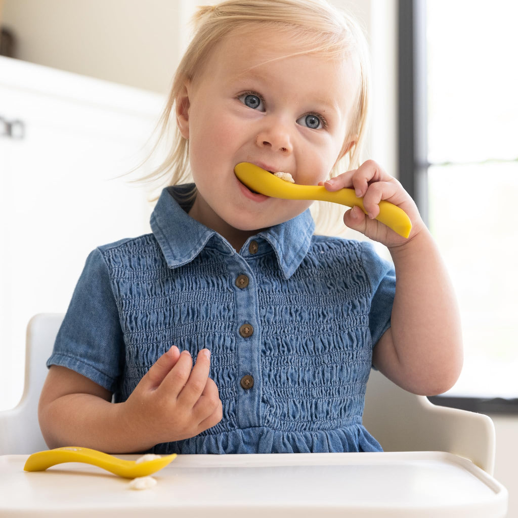 Bella Tunno Silicone Suction Bowl & Spoons for Toddlers & Babies, Food Grade BPA Free Silicone, Non Slip Base, Microwave & Dishwasher Safe, Ideal Baby-Led Weaning Bowl