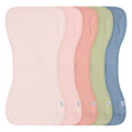 Gerber Baby Unisex Burp Cloths 5-Pack, Pink Blue, Size 10.5" x 21"