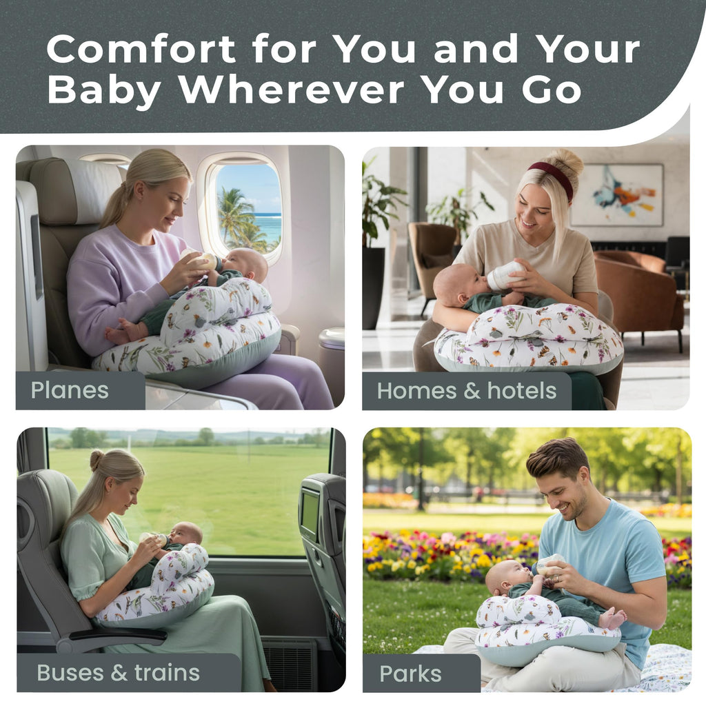 Little Traveler Inflatable Travel Nursing Pillow with Adjustable Strap