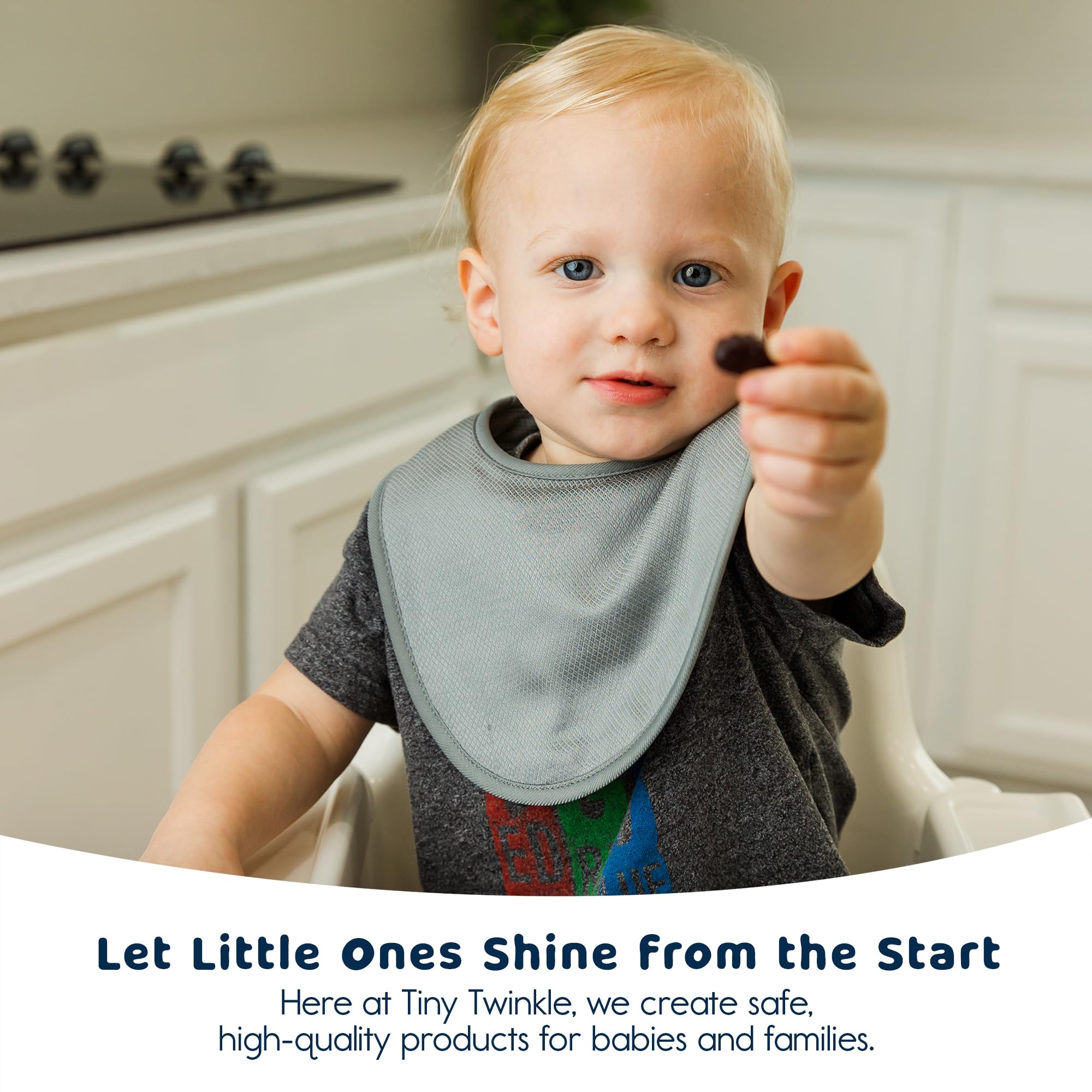 Tiny Twinkle 8 Pack Baby Bibs for Drooling and Teething – Waterproof & Absorbent Bibs for Baby Girl & Boy, Machine Washable Infant Bib Set for Newborns and Toddlers (Spring Boy Set 8-Pack)