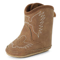 MK MATT KEELY Leather Western Boots Cowboy Bootie Soft Sole Non-Slip Crib Shoes for Baby Infant Toddler Girls Boys Newborn