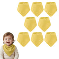 LILY O LAUREL Muslin baby bandana bibs for drooling and teething, 100% cotton, Baby bib for boys and girls, Muslin Bibs – Pack of 8