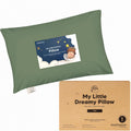 Mini Toddler Pillow with Pillowcase, 9x13 My Dreamy Pillow (Jungle Green)