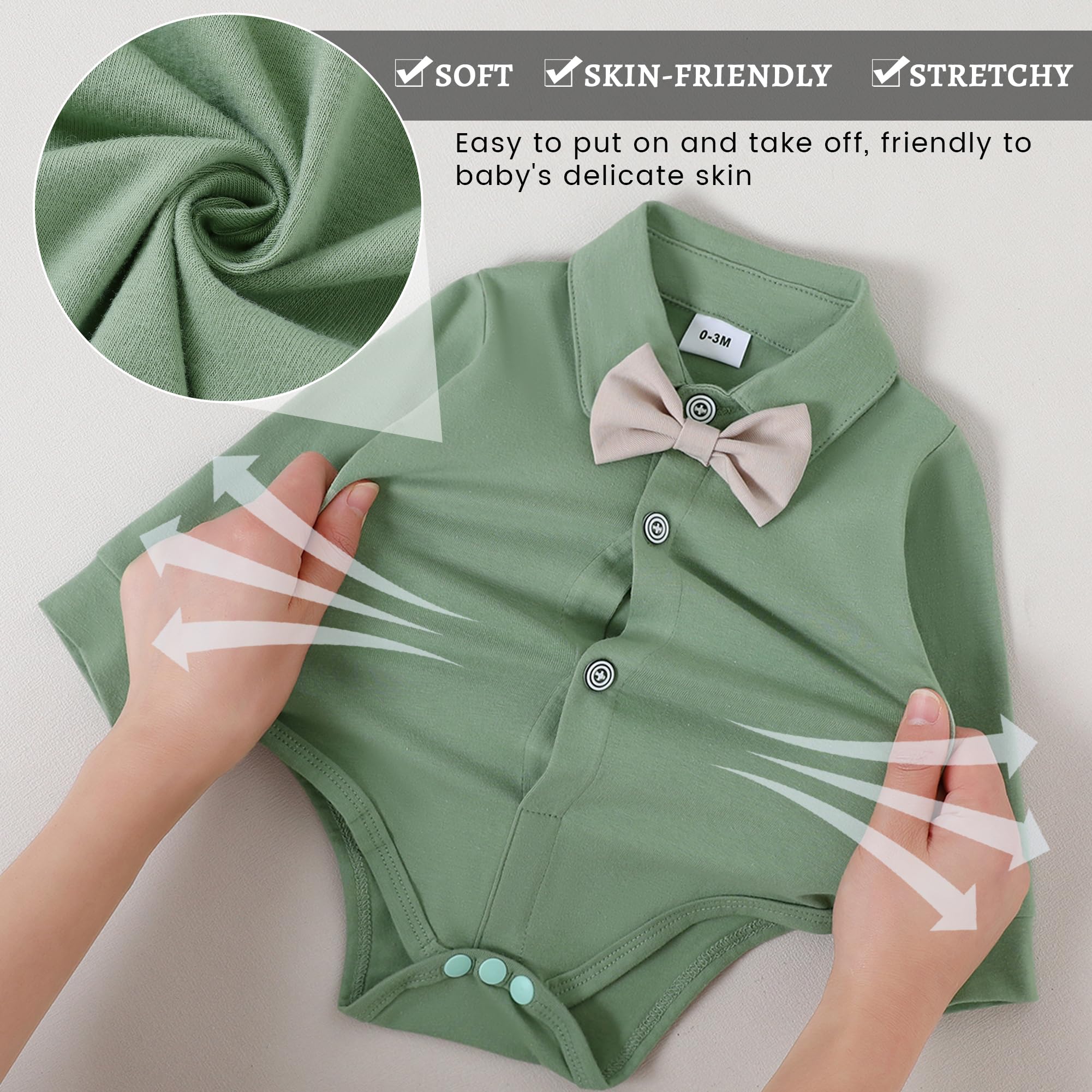 SANMIO Baby Boy Easter Outfit Suit Infant Gentleman Baptism 0-24M