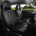 FREESOO Leather Seat Covers Full Set for Cars Trucks SUV, Black