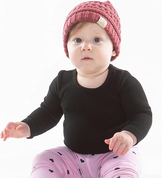 Funky Junque Baby Winter Hat – Cute Newborn Hats, Cozy Warm Infant Beanie, Soft Knit Stocking Stuffer for Babies 0–12 Months