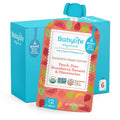 Babylife Organics Stage 2 - Peach, Pear, Strawberry, Banana & Watermelon, 3.5 Ounce Pouch (6 Pack) - Heavy Metal Safe, Organic Baby Food