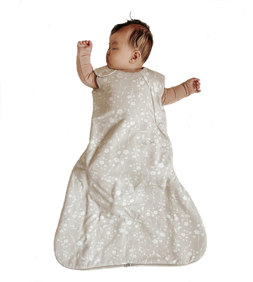 GUNAMUNA Sleep Sacks for Babies Toddlers and Newborns, Easy Changing Diaper Zipper, 1.0 TOG, Magnolia, 3-9 Months