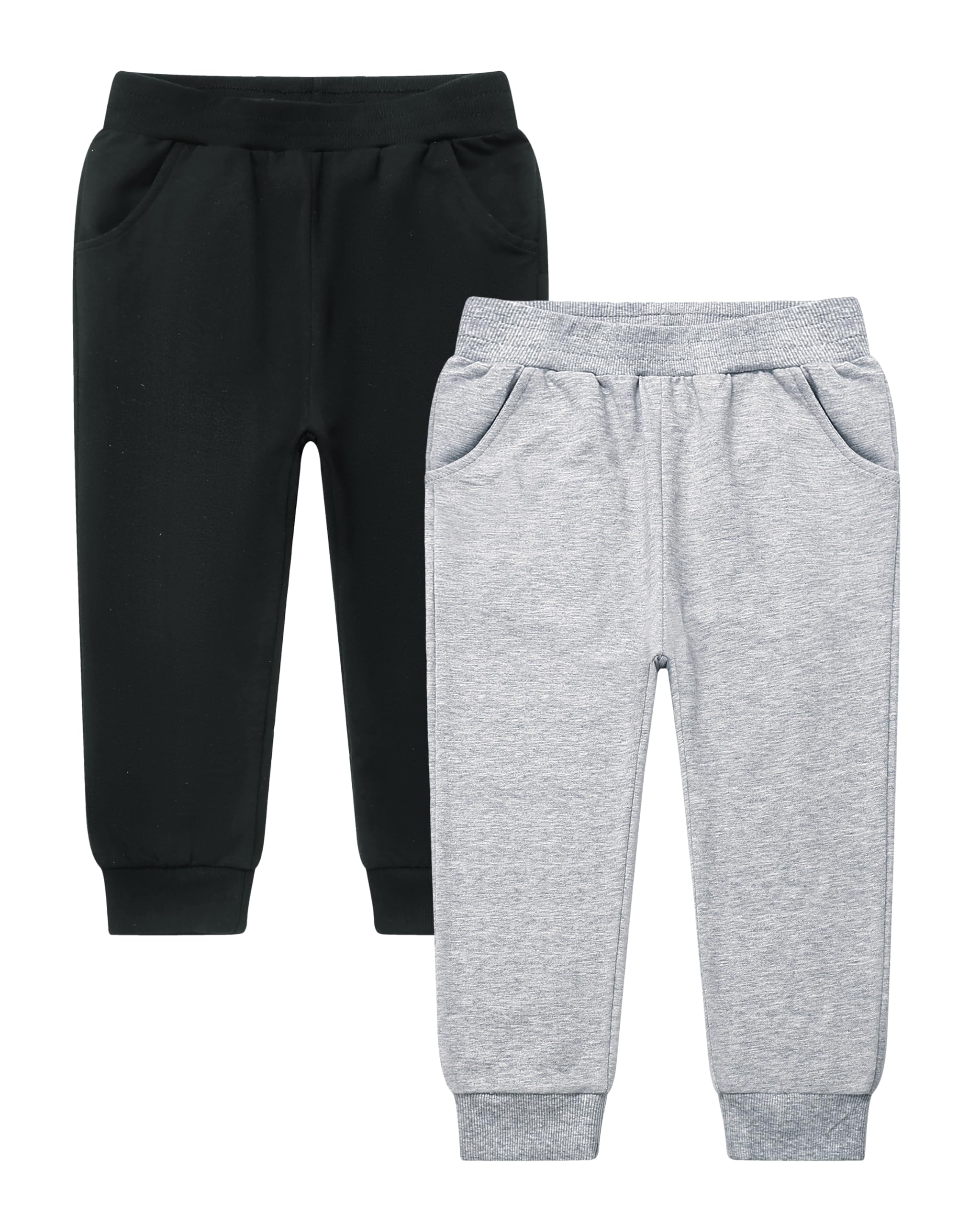 GFQLONG Toddler Boys Pants 100% Cotton Joggers Sweatpants with Pockets 3-4T