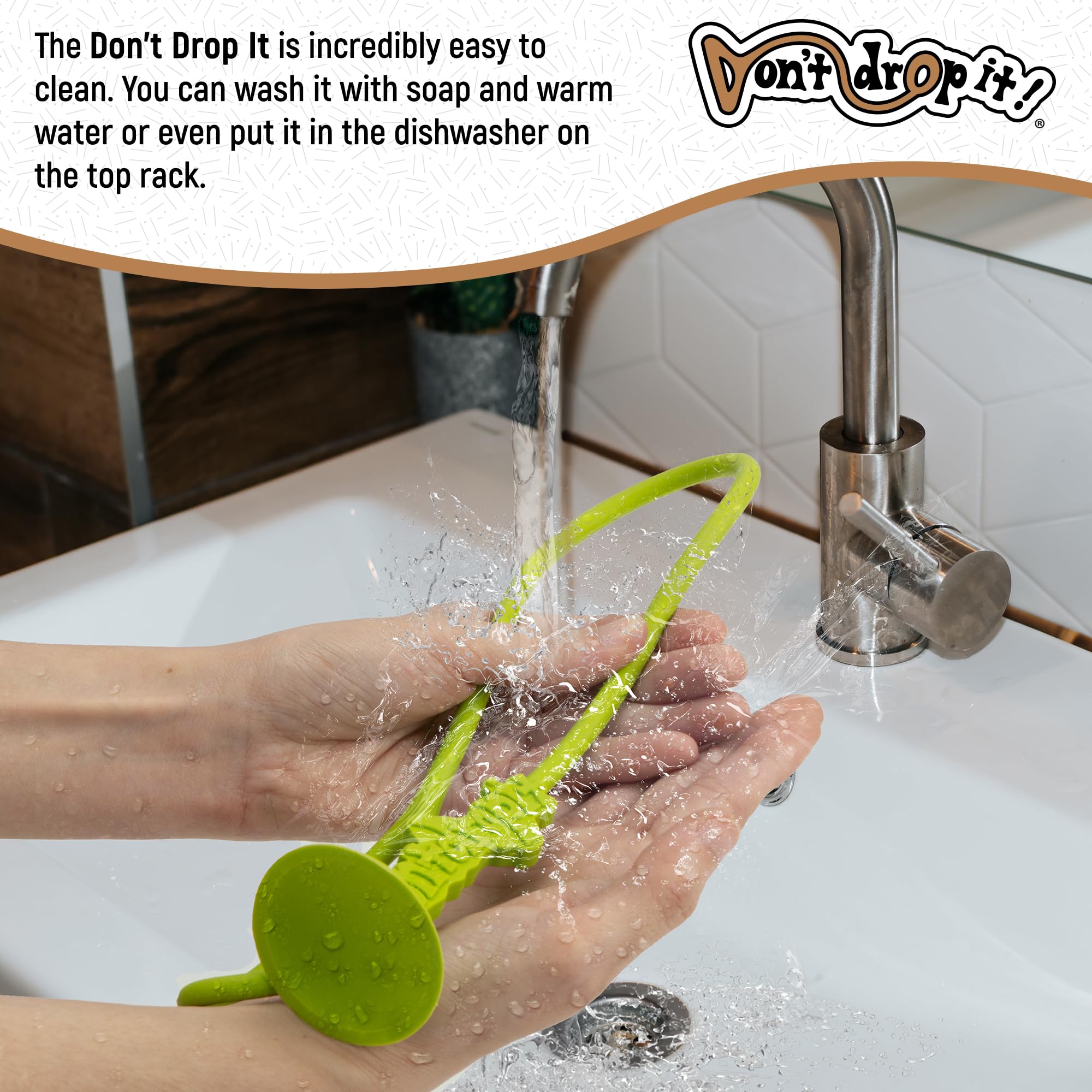 Don't Drop It® Silicone Suction Cup Strap Tether