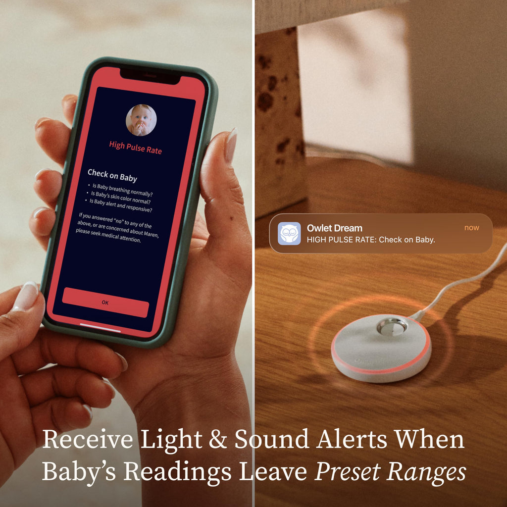 Owlet Dream Sock Smart Baby Monitor, Better Sleep for Baby & You