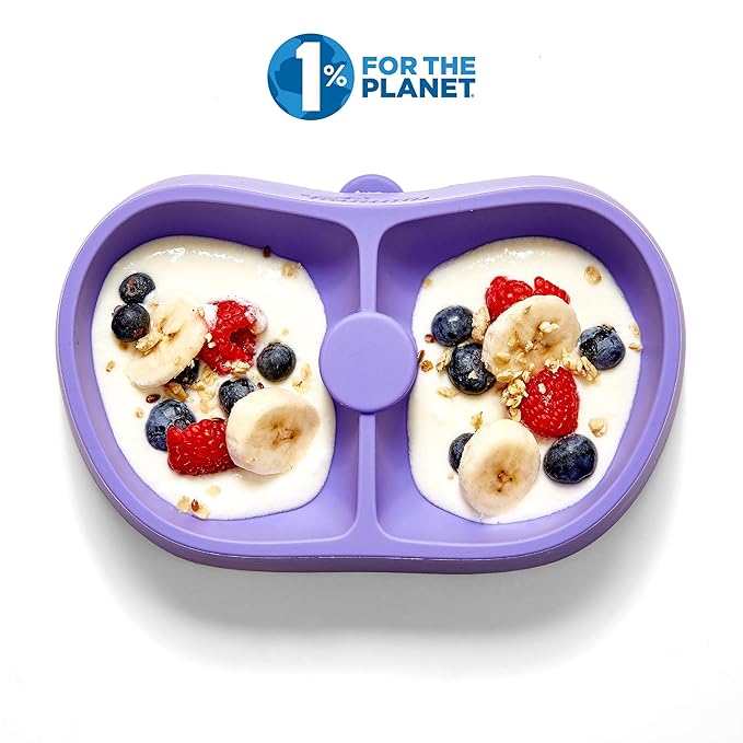 Nummy BOWL - Pure Silicone Bowl with Hidden Suction Cup for Babies and Toddlers | BPA and Phthalate Free | Microwave and Dishwasher Safe | Great Baby Gift (Purple, Core Collection)