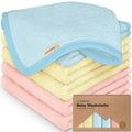6-Pack Baby Washcloths, Soft Absorbent Washcloths for Face, Body (Candy Pop)